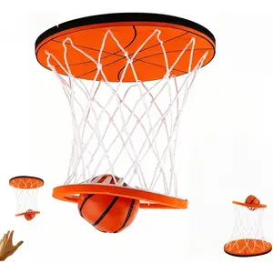 Portable Indoor Basketball Hoop with Mini Ceiling Mount, Foldable Design for Bedroom, No Assembly Required, Includes Soft Ball, Basketball Goal