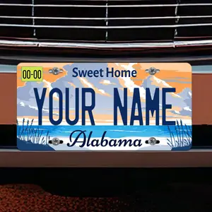 Personalized License Plate - For Car, Motorcycle, Golf Cart, Bicycle - Add Custom Name (3 sizes)