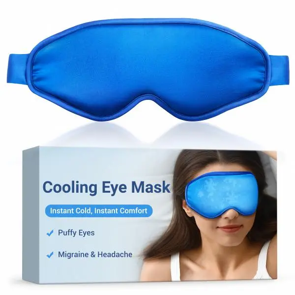 Reusable Cooling Gel Eye Mask for Puffy Eyes, Migraine Relief, Post-Surgery Comfort & Perfect Fit Sleep Therapy