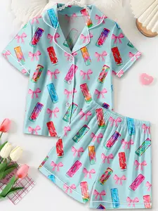 Alani Pajamas Set, Alani Energy Drink Sleepwear, Satin Loungewear For Women, Alani Lover Gift For Her