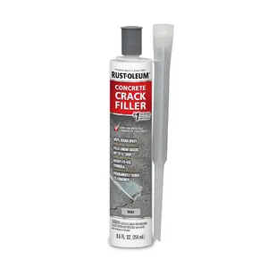 Concrete Crack Filler| Epoxy Permanently Bonds to Concrete| Moisture Insensitive| High Strength Non‑Sag Formula| Gray| 9 oz Cartridge