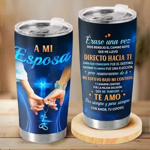 20 oz SMS - Thermal Vase "For My Wife" - Christian Anniversary or Birthday Gift for Wife, Mother's Day Gift for Her - Religious Coffee Mug of Love