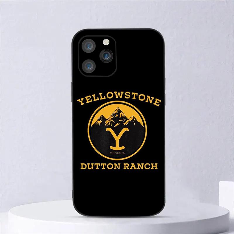 Yellowstone American TV series Phone Case Compatible with iPhone 16/15/14/13/12/11 Pro Max/Plus Soft Silicone Black Cover Protector Protection