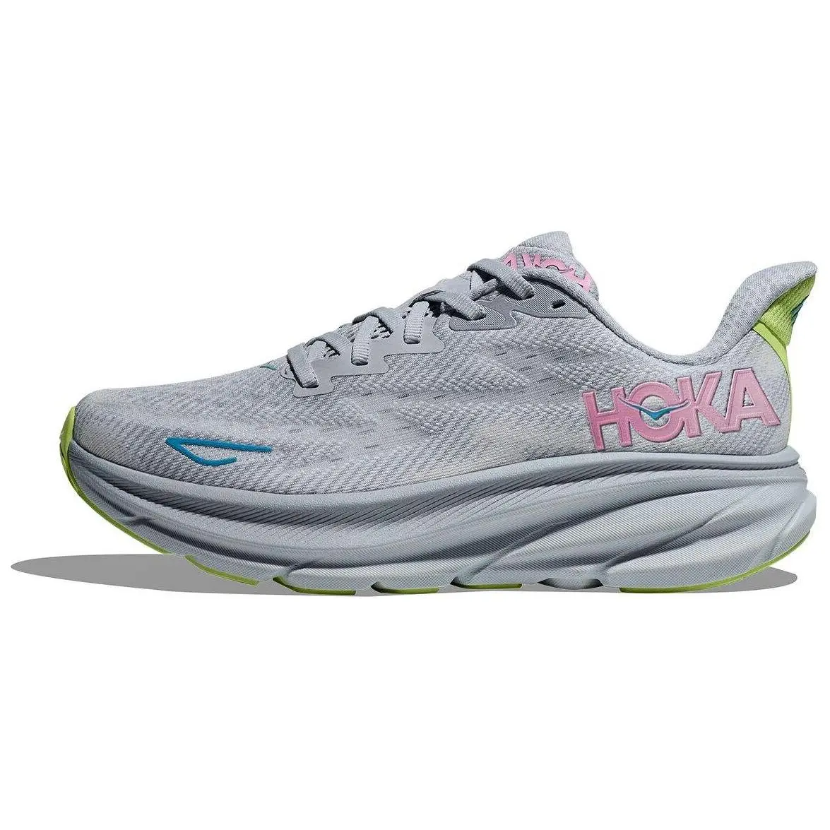 HOKA ONE ONE Clifton 9 Women's Low-Top Running Shoes for Daily Training with Slip-Resistant, Breathable, and Lightweight Features in Gray Trending Shoes, House White Official Shoes to Get / Maison Mihara