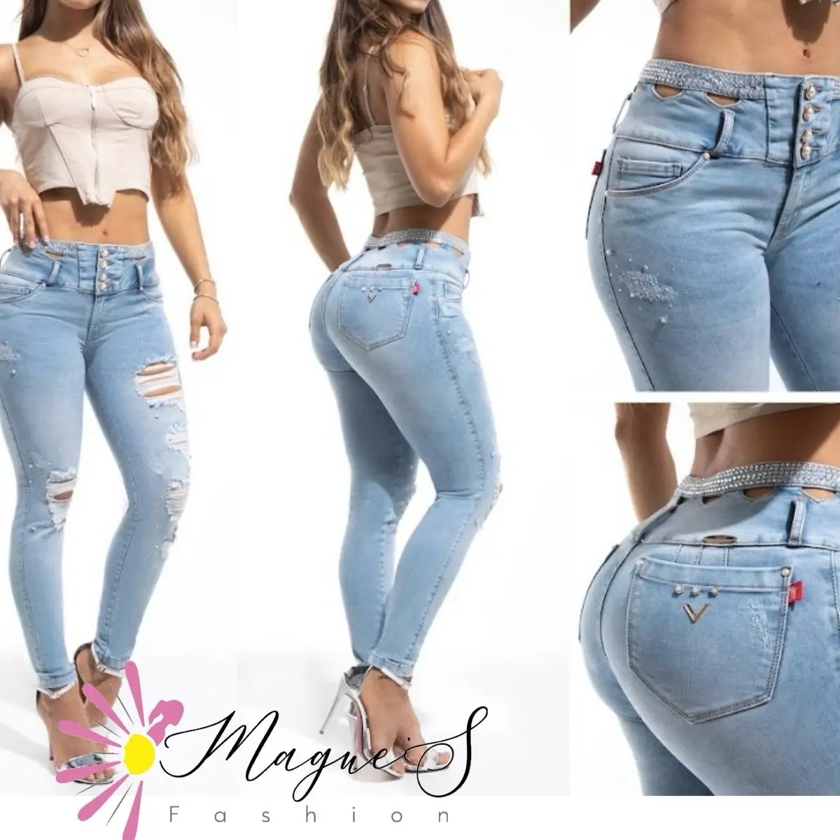 J125-71176-100% Colombian Jean for Women - Bottom, Womenswear