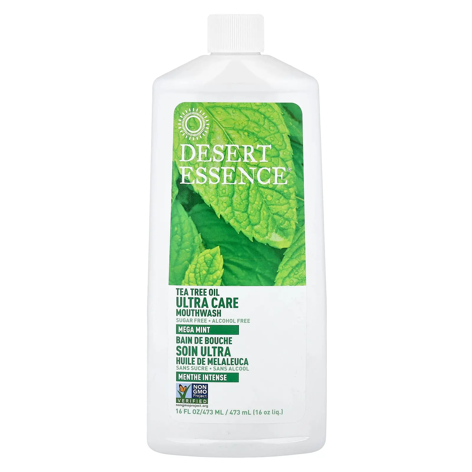 Desert Essence Tea Tree Oil Ultra Care Mouthwash, Mega Mint, 16 fl oz (473 ml)