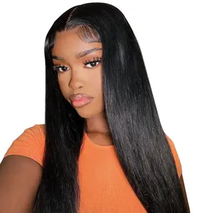 MORE FACE Straight Lace Front Wigs Human Hair 13x4 13x6 Transparent Lace Frontal Wig Preplucked With Baby Hair