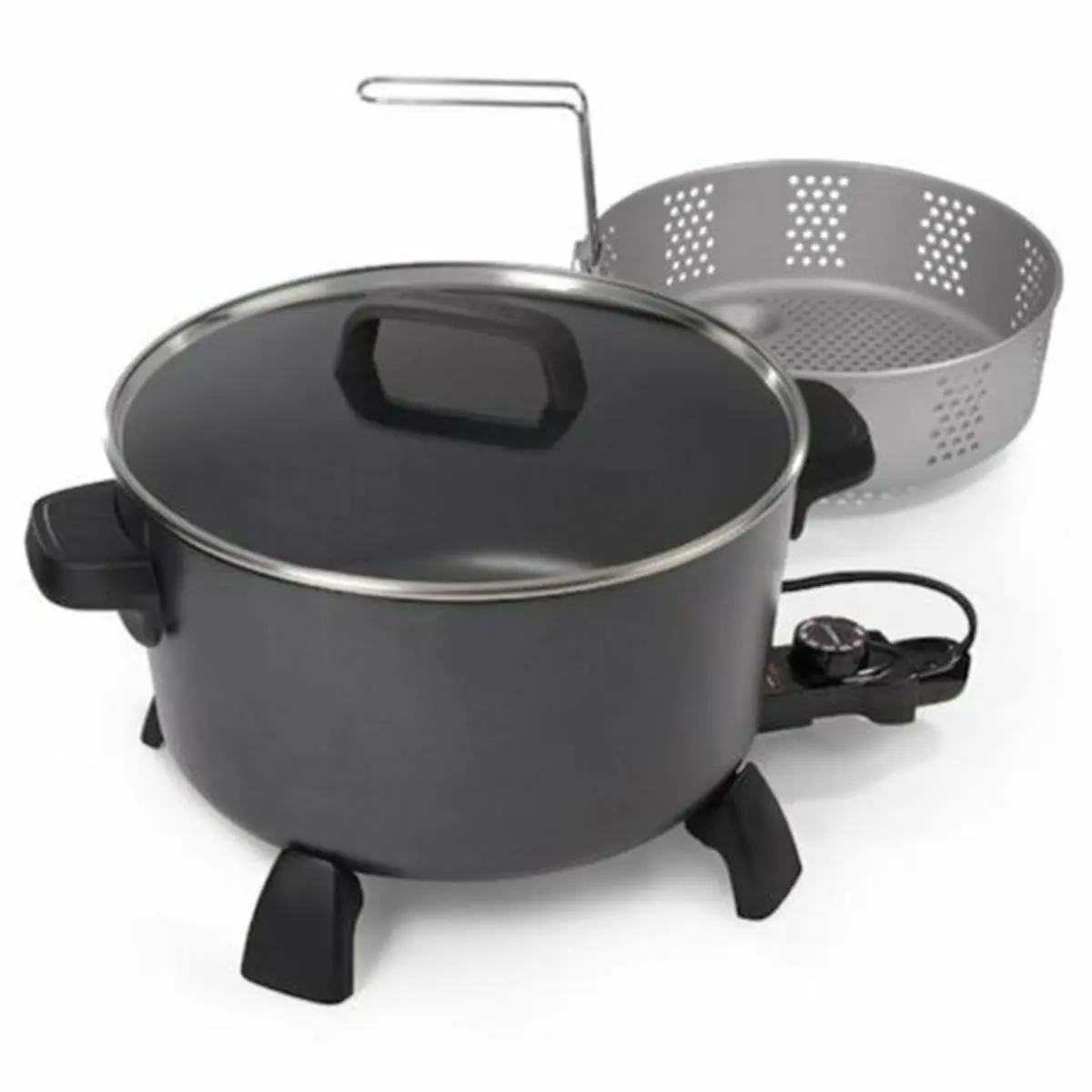212 MAIN 10 qt. XL Cast Aluminum Kitchen Kettle Multi-Cooker & Steamer with Control Master, Multi Function Cooker