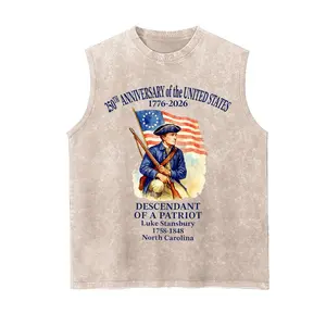 USA 250th Anniversary Vintage Tank 90s Graphic Sleeveless Tank Tops Men Vest Streetwear Outfits Men Vacation Outfits Sleeveless Shirt