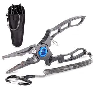 Angling Fishing Pliers Aluminum Alloy Fishing Pliers Wire Cutter Portable Fishing Pliers Scissors Fishing Tackle Accessories