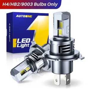 AUTOONE H4/9003/HB2 Headight Light Bulbs, 600% Brighter 32000LM, Canbus Ready 6500K White, Plug-and-Play, Pack of 2 - Headlight