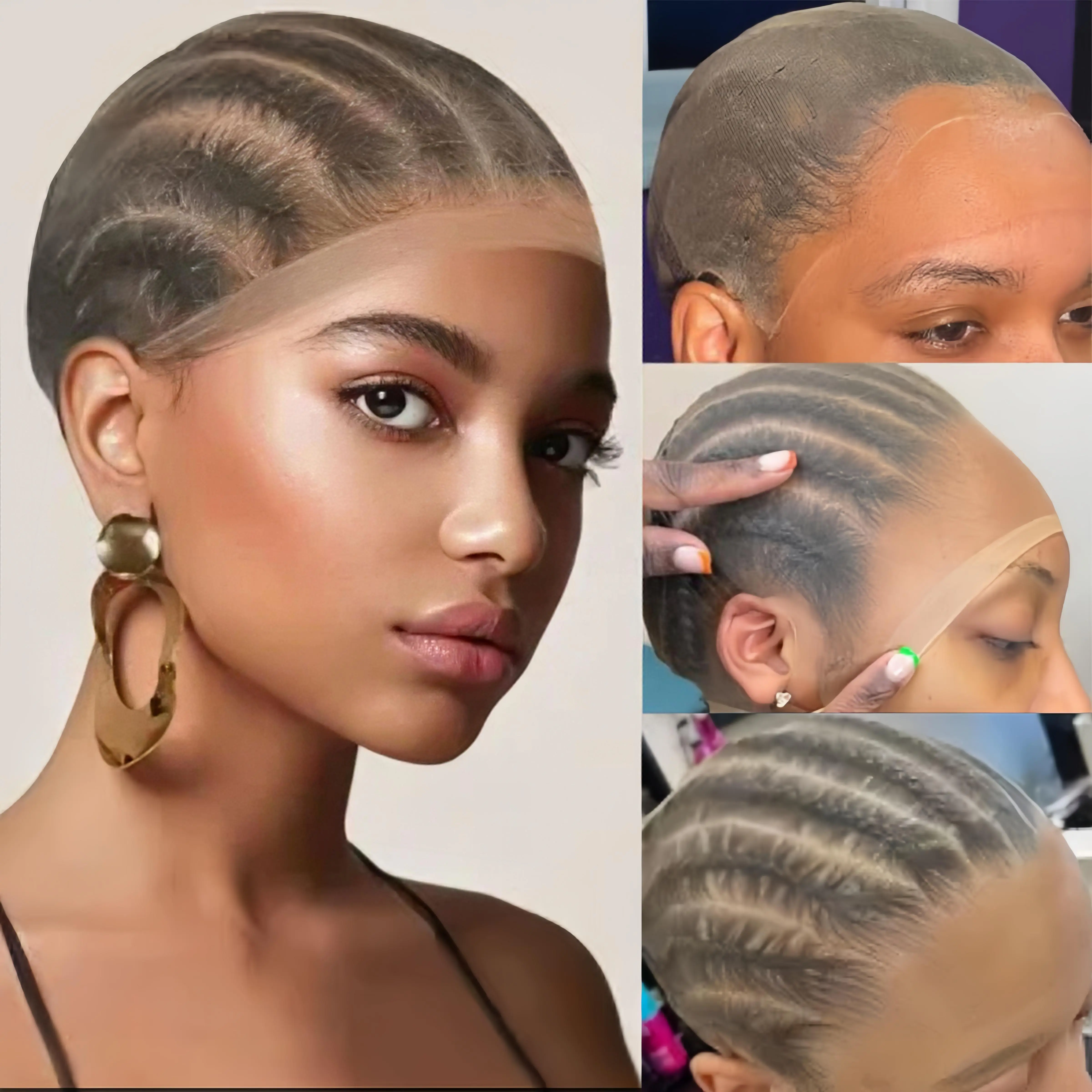 【Not For Sale】Women's Vibeswig Gift Transparent HD Wig Cap, Breathable Elastic Bald Cap Fit for All Head Sizes, Economical Hair Extensions & Wigs Accessory