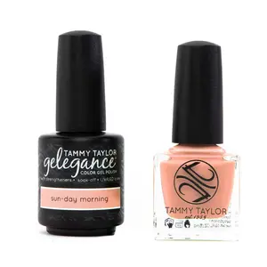 Tammy Taylor Gelegance Color Gel Polish Sunday Morning Soulmates Creamy Peach High Pigment Full Coverage Long Lasting Formula Five-Free Formula