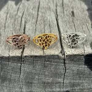 925 Silver Heart Nugget Ring - Women's Ring - Gift For Her - Birthday Gift - Rose Gold Ring - Yellow Gold Ring