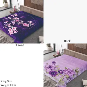 2 Ply Super Soft Blanket Weighs 13lbs King Size [Purple/Lavender]