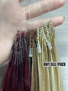 Lightweight 8D Human Hair Extensions, Natural Micro Beads, Straight and Invisible, 30g Pack, 12' to 20' Lengths