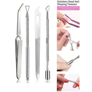 5pcs Stainless Steel Manicure Care Set: Precise Cuticle Nipper, Callus Remover - Fragrance-Free, Includes Nail File & Cleaner - Perfect Gift For Women, Seniors, Mother'S Day, Foot & Toenail Care