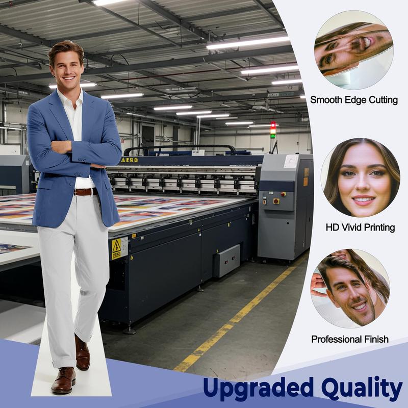 Turn Your Photo into Giant Life Size Cutout Custom Standee for Birthday Graduation Pranks Waterproof Corrugated Plastic Party Prop Made in USA