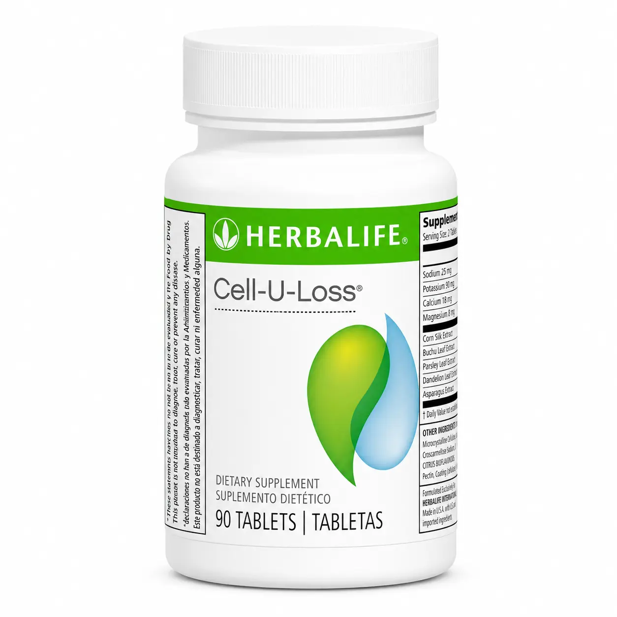 Herbalife Cell-U-Loss Dietary Mineral Supplement - 90 Tablets, Electrolyte Balance, Healthy pH Support, Magnesium, Calcium, Sodium, Potassium, Chloride for Fitness & Bone Health Daily Wellness