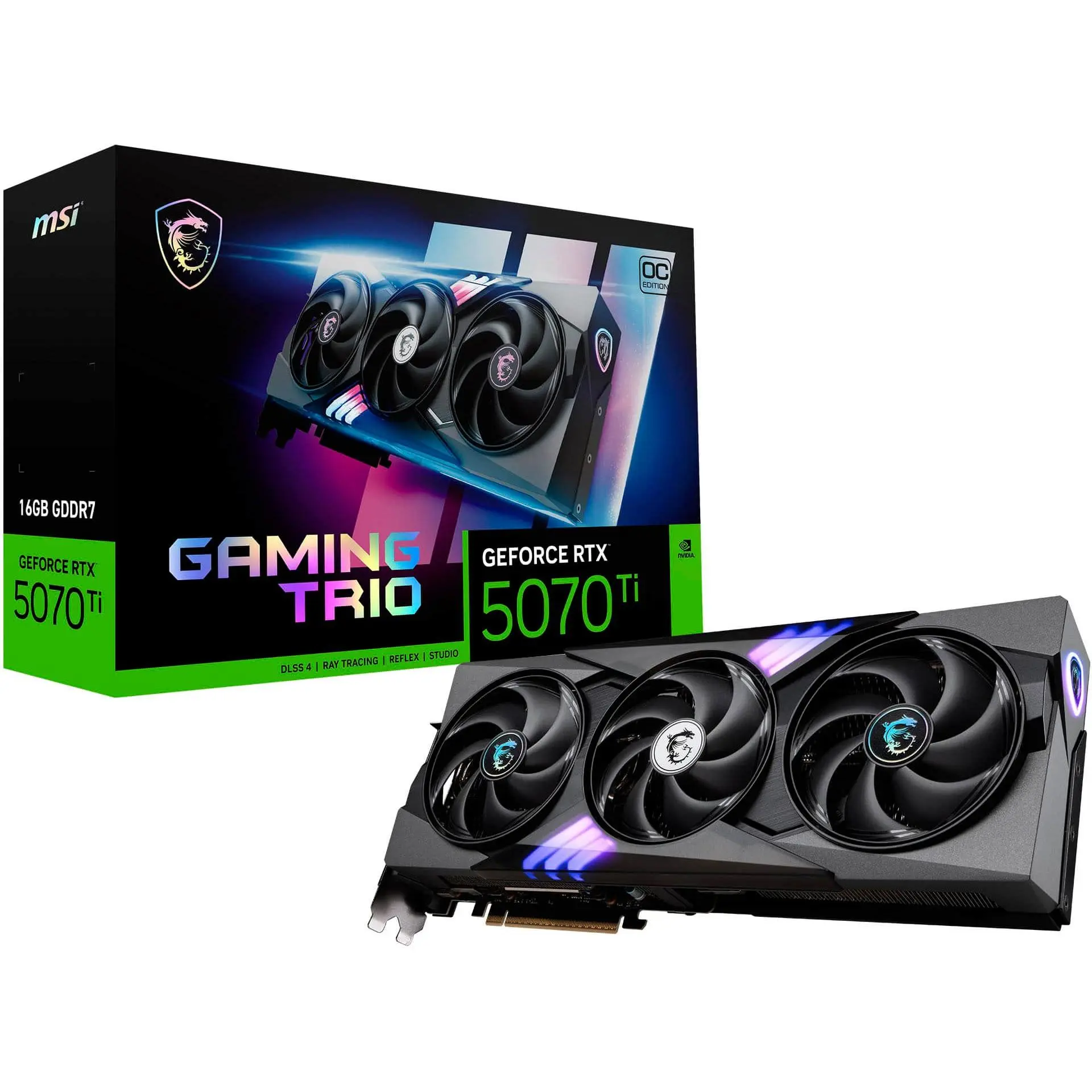 NVIDIA GeForce RTX 5070 Ti 16G GAMING TRIO OC 16GB GDDR7 PCI Express Gen 5 Graphics Card