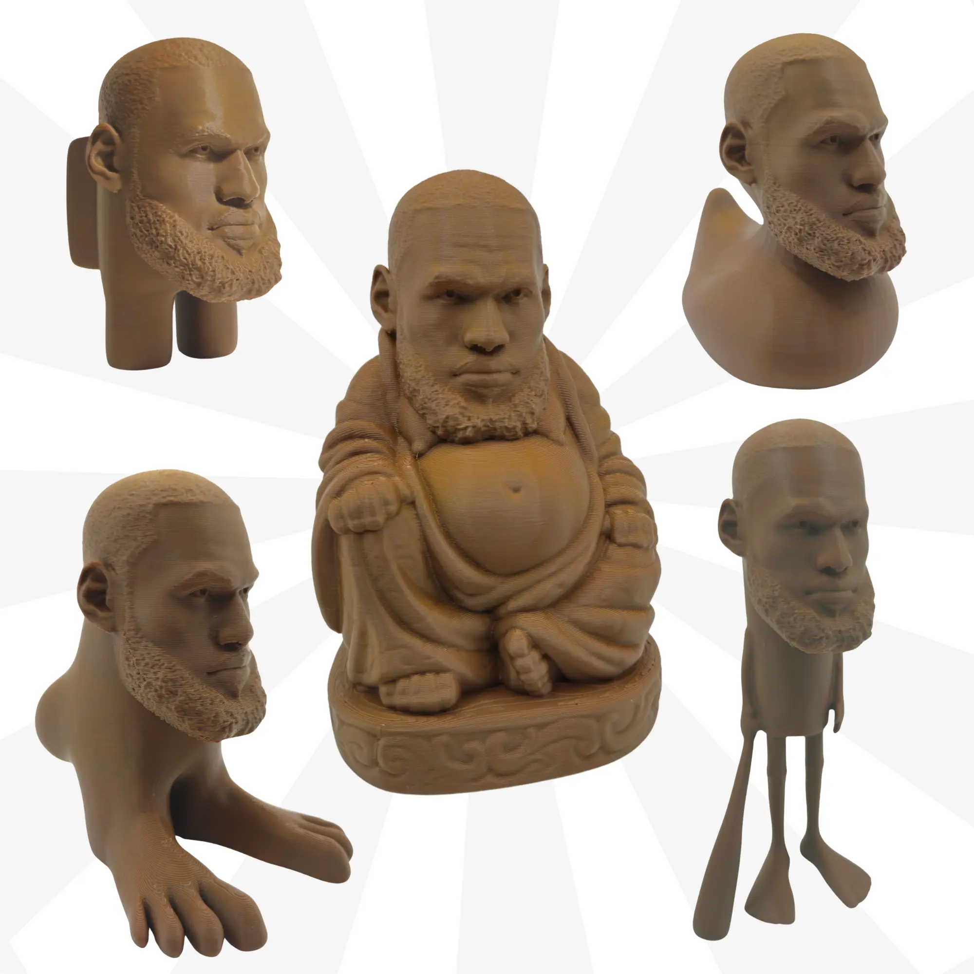 LeBron Inspired 3D Printed Collectibles – Choose Your Design – Basketball Art Statue – Desk Decor – Fan Gift