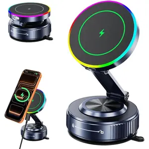 MagSafe Car Mount Charger - 15W Wireless Fast Charging, 120lb Suction Cup, 3000gf Magnet, Adjustable for iPhone 17/16/15/14/13/12 Series, Magnetic Phone Accessories
