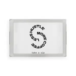 Coffee More, Less Hustle Serving Tray