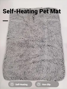Washable Removable Pet Heat Storage Mat - Self-Heating Cat Dog Warm Pad, Ultra Soft Thermal Insulation Pet Mat, Non-Slip Portable Self-Warming Bed for Small Medium Pets Indoor Outdoor