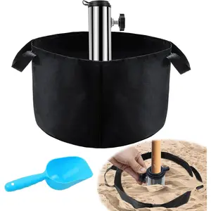 Beach Umbrella Base Weight Bag with Sand 600D Cloth Sand Weights Bags with Shovel Fillable Sand Bags for Sun Umbrella Stand Base Beach Umbrella Stand Holder