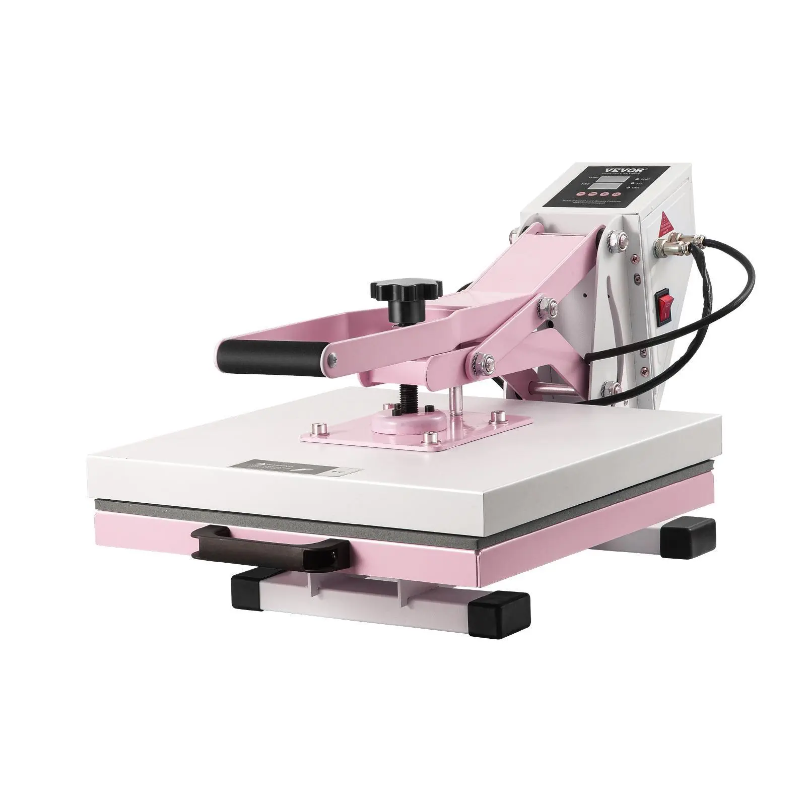 【Summerfinds】VEVOR Heat Press,  , 15 x 15 inch Digital Heat Press Machine, Slide Out Heat Transfer Machine, Fast and Even Heating, 2-Layer Insulation Cotton, Heat Transfer Machine for T-Shirts/Pillows/Bags, Pink