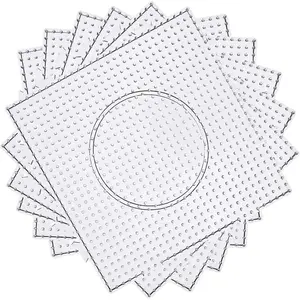 4PCS 5mm Fuse Beads Boards, Large Clear Pegboards Kits, with Gift 4 Lroning Paper (WA3-Z1)