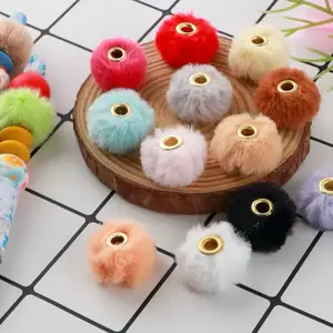 Soft faux fur pom - 200,100 or 50 pieces package 22mm super soft faux fur pom beads for jewelry making in assorted colors. Artificial