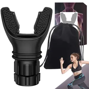 Portable Muscle Trainer with Adjustable Resistance Easy to Clean Fitness Equipment for Respiratory &  Exercises Perfect for Home Gym Use BreathMax  Training Equipment variable setting silicone jawline exerciser