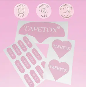 SKIN SUPERVISION TapeTox Face Tape 3 Piece Set - Wrinkle Patches for Forehead, Crow's Feet & Smile Lines - Collagen Boosting Non-Toxic Breathable Japanese Face Lifting Tape Strips for Overnight Use Facial Mask Smooth Smoothing