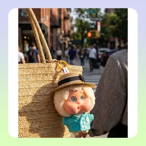 Interactive Touch-Sensitive Puff Pout AI Doll - Romantic Red-Outfit Painter Figure, Cute Cartoon Knitted Collectible, Backpack Pendant Focus Toy for Whimsical Fans, Pop Squishy with Nail Violin, Funko Pop 175, Skylanders Toy