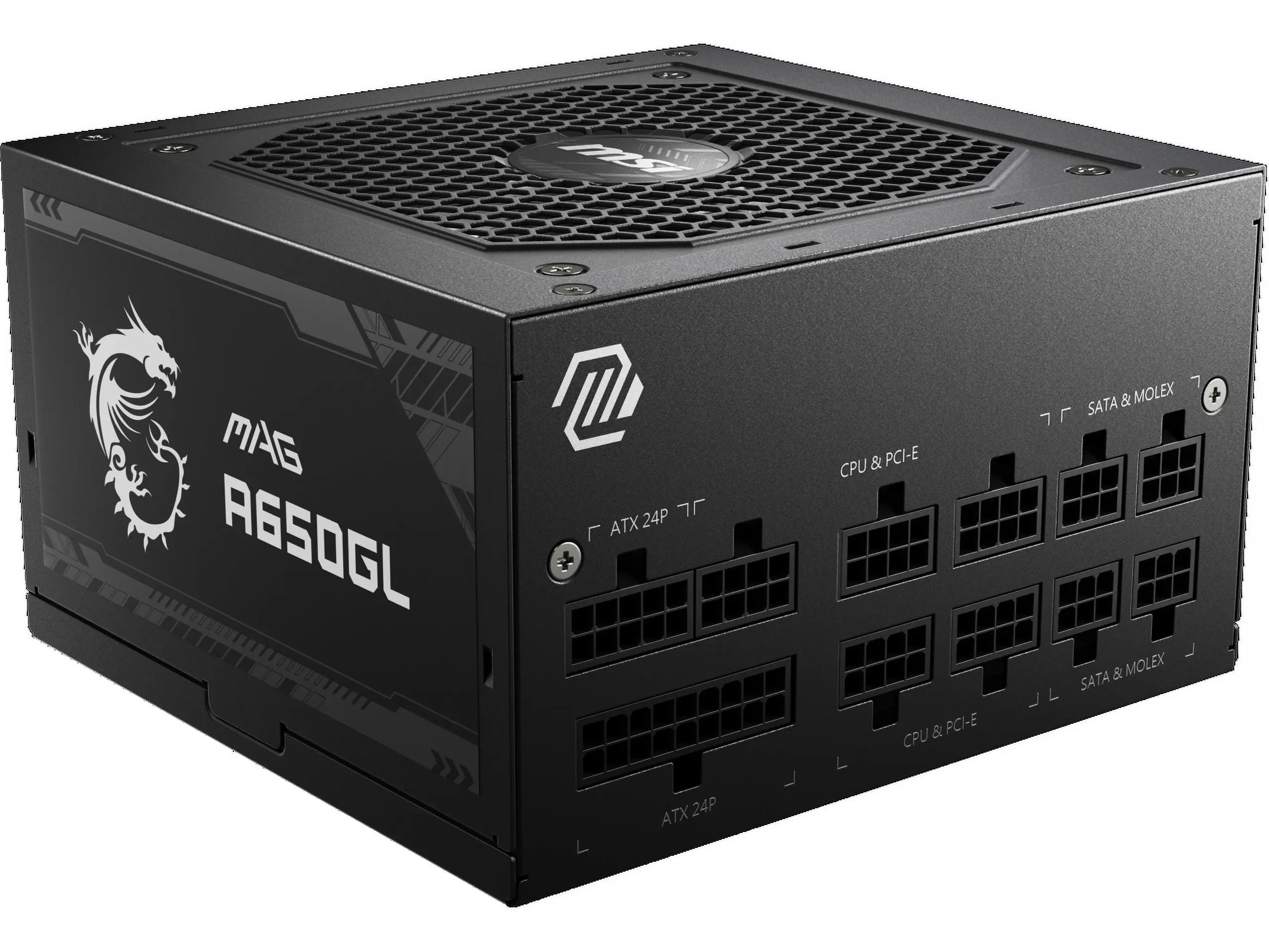 MSI MAG A650GL 650W 80 Plus Gold Fully-Modular ATX3.0 PCIe5 Power Supply - 12V Rails, Balanced Raw Power, High Efficiency, Long-Lasting Performance for Automotive Transportation Storage, Gaming Users, 650 W