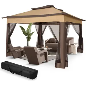 COBIZI 12’x12' Pop-Up Gazebo, Clearance Sale Canopy Tent, Patio Parasol with Portable Carry Bag, Suitable for Garden, Backyard, Beach