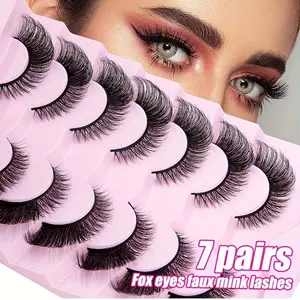 7 Pairs Natural Voluminous False Eyelashes, Lightweight Soft Reusable, Ideal for Daily Commute, Stage Makeup, Comfortable Wear, Soft Cluster Lashes