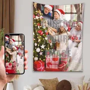 Custom Tapestry, Personalized Tapestry with Your Photo Text, Customized Wall Hanging Backdrop for Home Bedroom Living Room Decor