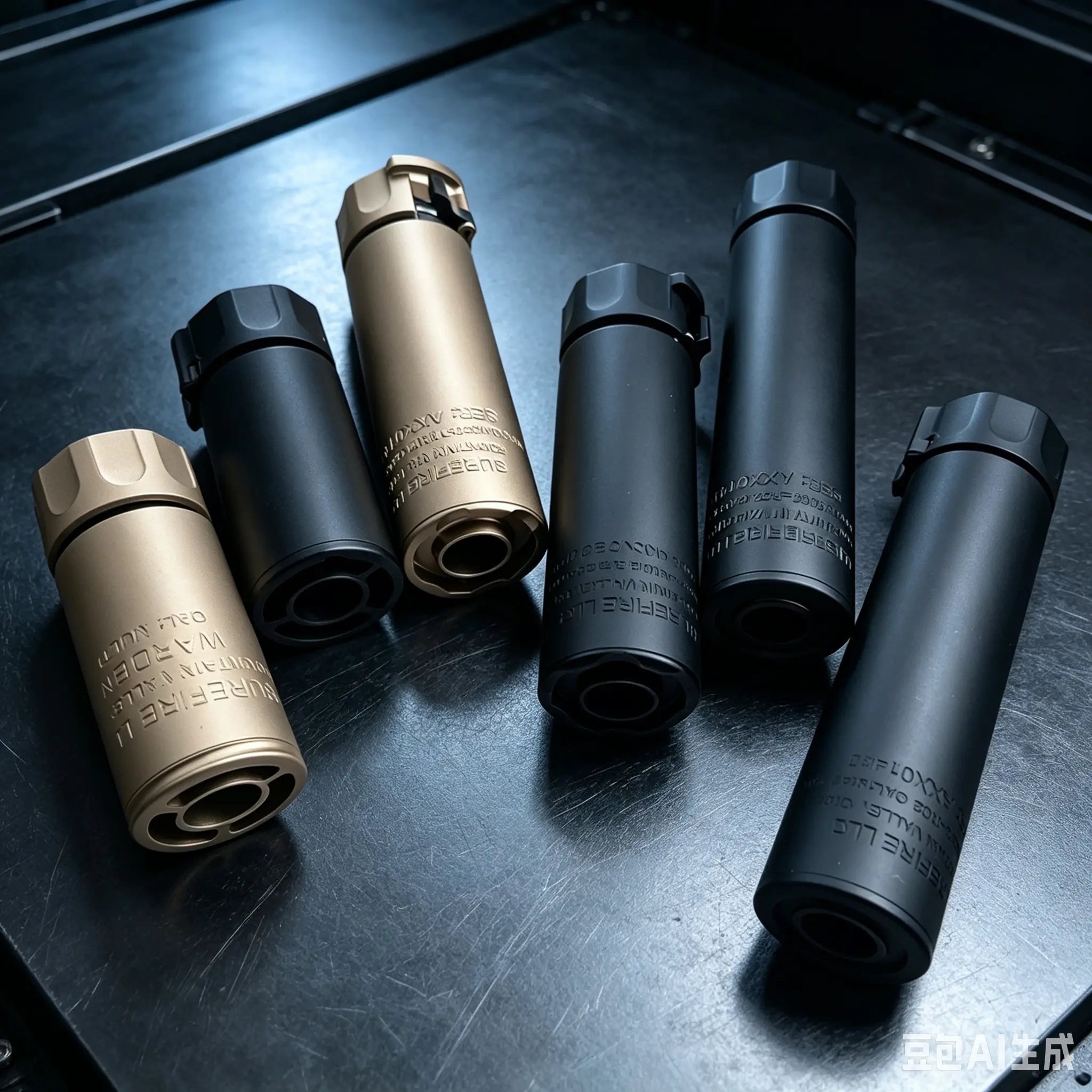 SOCOM 14mm reverse thread noise reduction fittings, suitable for car washing and maintenance.