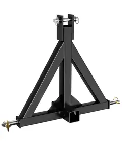 【GARVEE】3 Point 2" Receiver Trailer Hitch,Quick Hitch Compatible with Category 1 Tractors, Heavy Duty Tractor Drawbar Hitch Adapter for Tractor Tow-Black