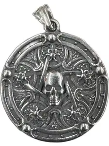 Holy death all seeing eye skull pendent