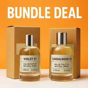 Sandalwood 33 & Violet 31 Bundle - Aromatic Sandalwood & Delicate Violet Fragrance - Perfect for Relaxing Atmosphere & Natural Scent Lovers