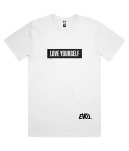 Box Logo T-shirt "LOVE YOURSELF" EU ONLY Casual Top for UNISEX - Bold Message & Stylish Box Logo - Perfect for Everyday Wear & Streetwear