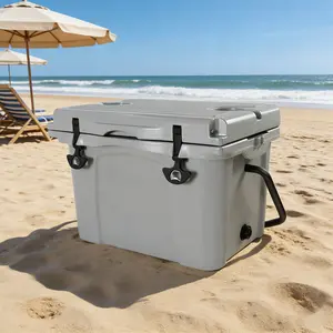 [Dufominc]25QT Portable Cooler, Insulated Hard Cooler with Bottle Opener, Cup Holder, Forming Ruler, 5-7 Day Ice Retention, Travel, Beach, Camping, Fishing