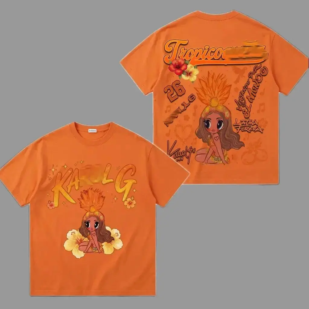 Karol Tropitour Tour 2026 Tropicoqueta Unisex Oversized Premium Cotton T-Shirt, Vintage Music Merch T-Shirt, Music Latin Style, New Album Gift For Fans