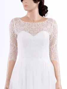 Scoop neck wedding dress topper