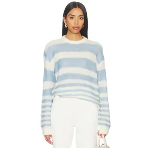 PISTOLA Moa Striped Bubble Sweater in Blue & Gradient Stripe