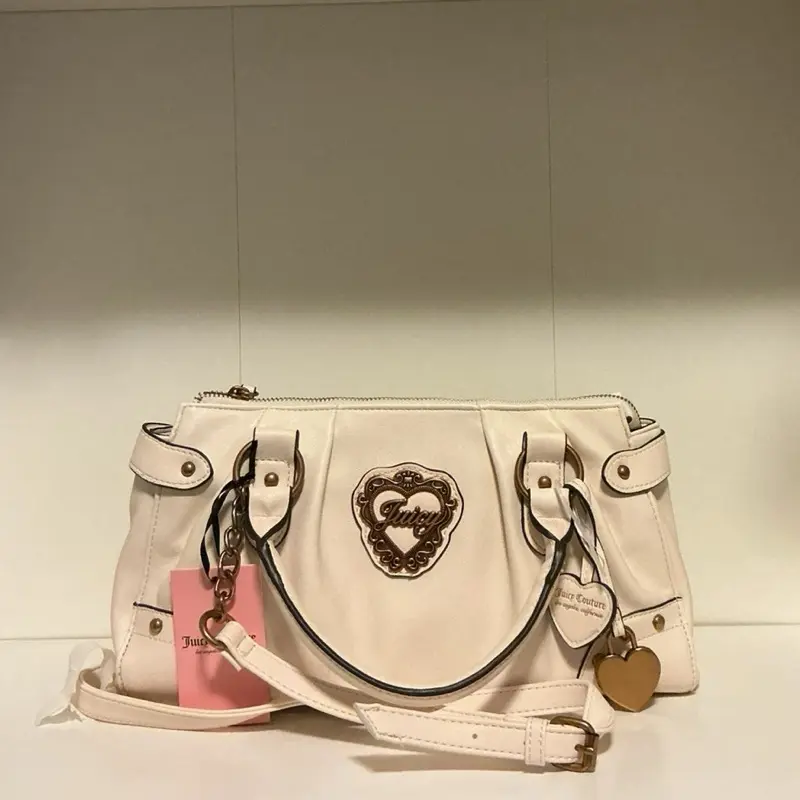 Juicy Couture Women's Soft White Handbag - Casual, Fashionable Bags, 1 Size,Crossbody Purse