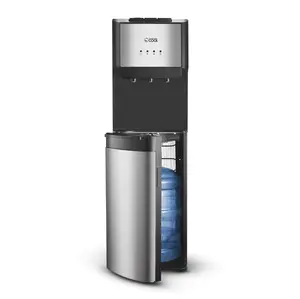 Commercial Cool Bottom Loading Water Dispenser, For 3 or 5 Gallon Water Bottle Jugs, Push Button Controls, Dispenses cold, hot or room temperature water, CCBL01, Black with Stainless Steel Door & Trim